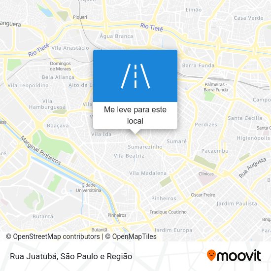 Rua Juatubá mapa