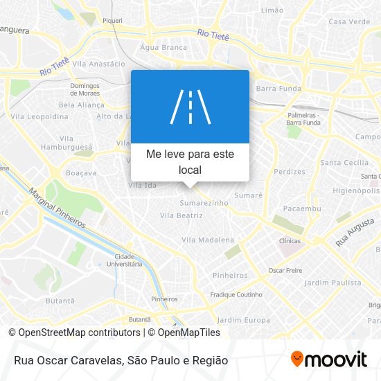 Rua Oscar Caravelas mapa