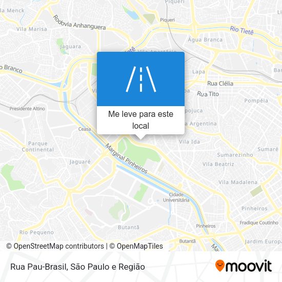 Rua Pau-Brasil mapa