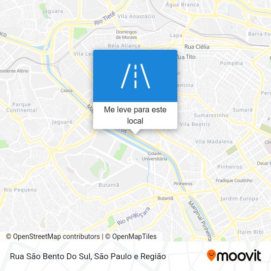 Rua São Bento Do Sul mapa