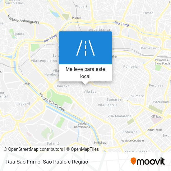 Rua São Frimo mapa