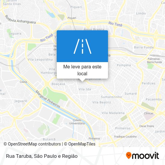 Rua Taruba mapa