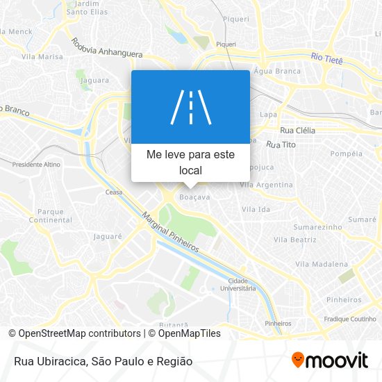 Rua Ubiracica mapa