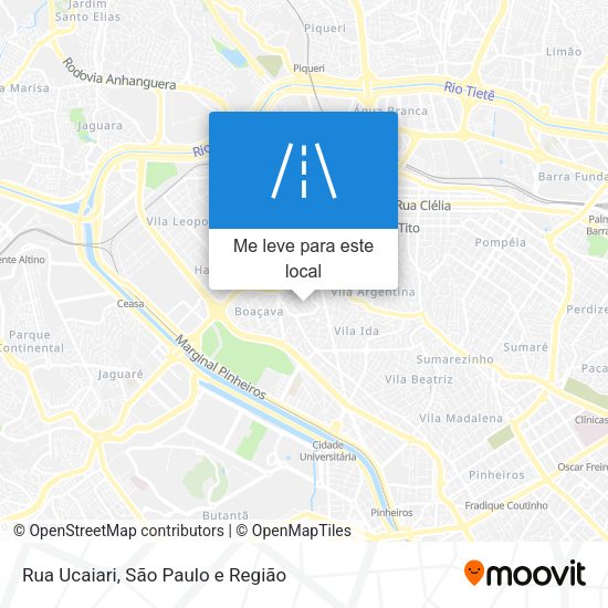 Rua Ucaiari mapa