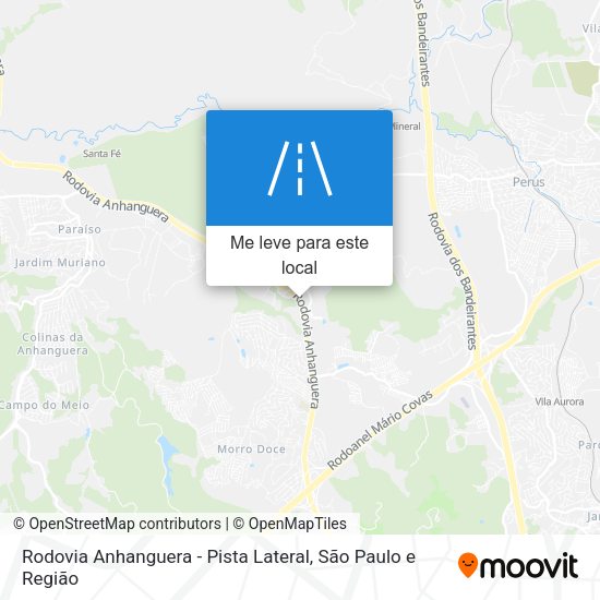 Rodovia Anhanguera - Pista Lateral mapa