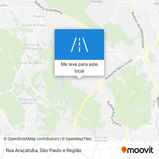 Rua Araçatuba mapa