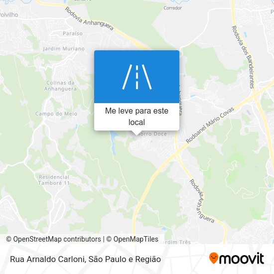 Rua Arnaldo Carloni mapa