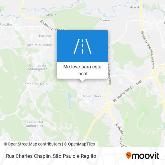 Rua Charles Chaplin mapa