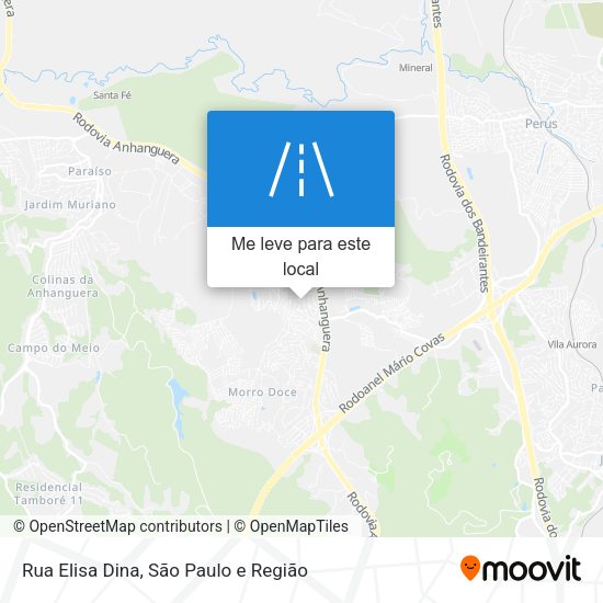 Rua Elisa Dina mapa