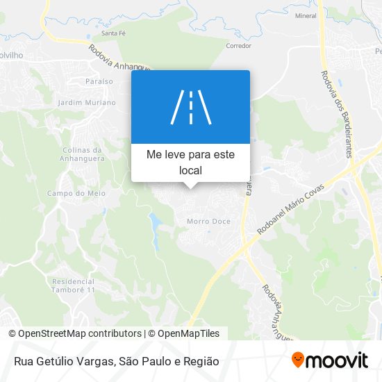 Rua Getúlio Vargas mapa