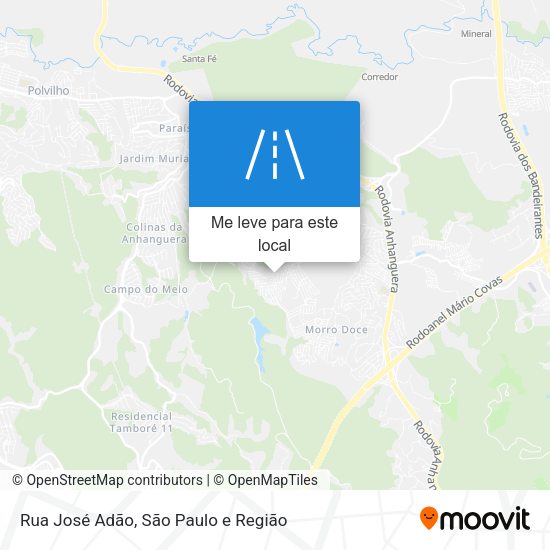 Rua José Adão mapa