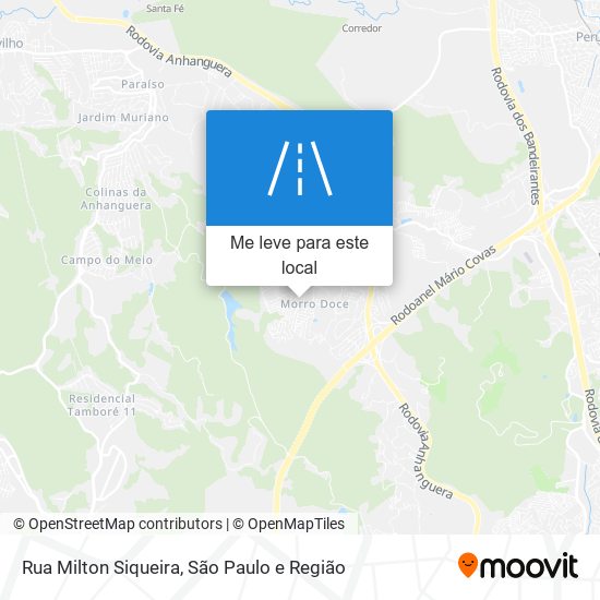 Rua Milton Siqueira mapa