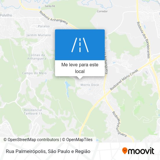 Rua Palmeirópolis mapa