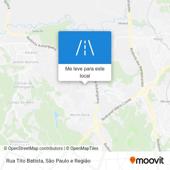 Rua Tito Batista mapa