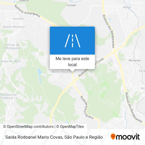 Saída Rodoanel Mario Covas mapa