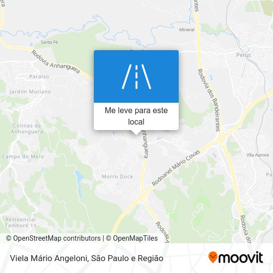 Viela Mário Angeloni mapa