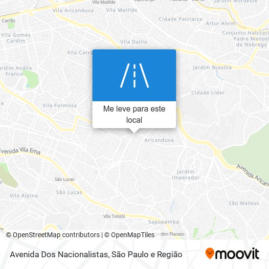 Avenida Dos Nacionalistas mapa