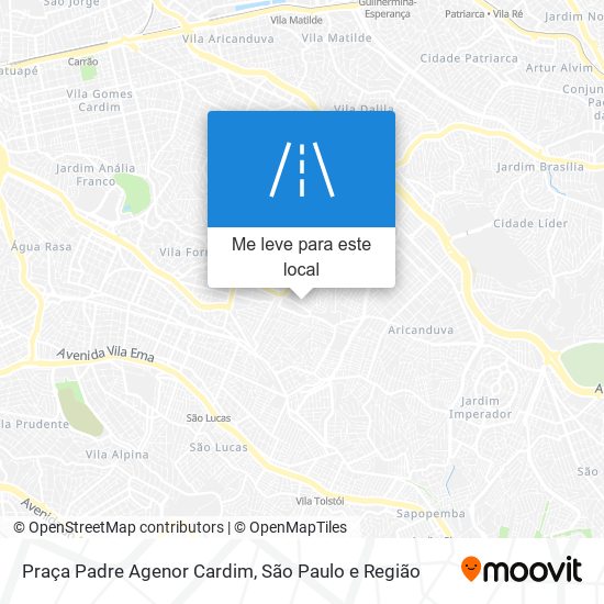 Praça Padre Agenor Cardim mapa