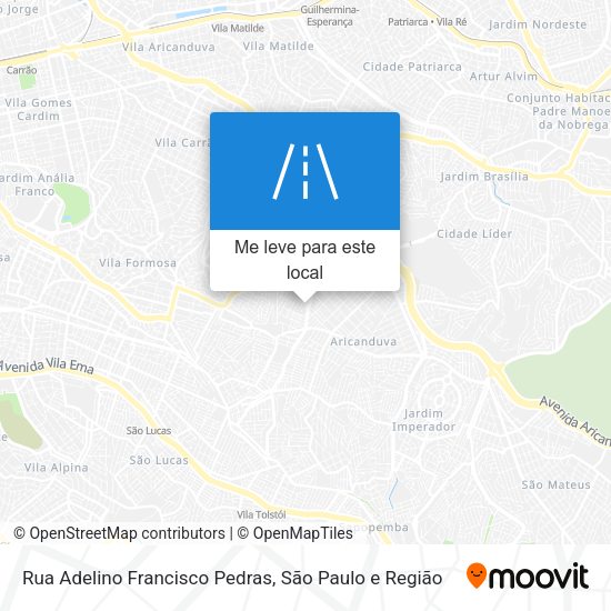 Rua Adelino Francisco Pedras mapa