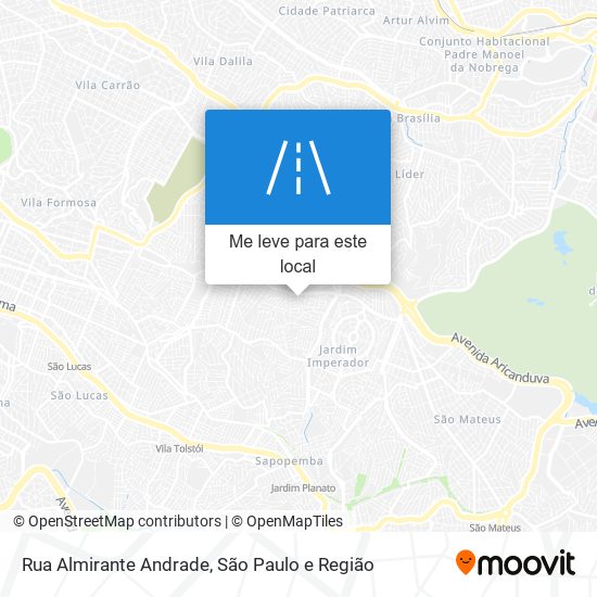 Rua Almirante Andrade mapa