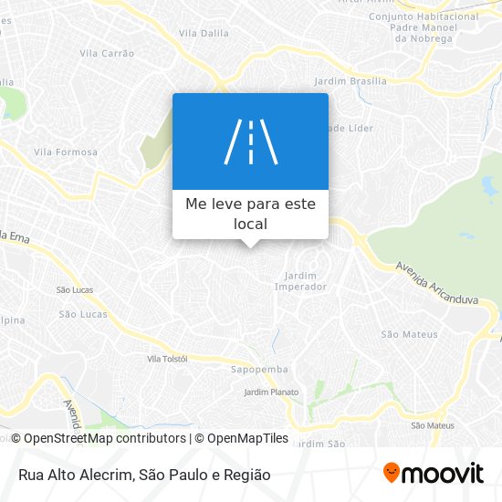 Rua Alto Alecrim mapa