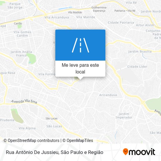 Rua Antônio De Jussieu mapa
