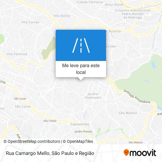 Rua Camargo Mello mapa