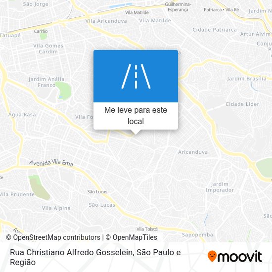 Rua Christiano Alfredo Gosselein mapa
