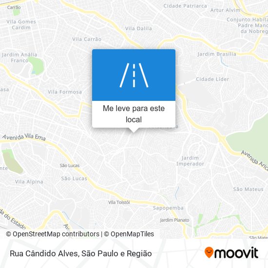 Rua Cândido Alves mapa