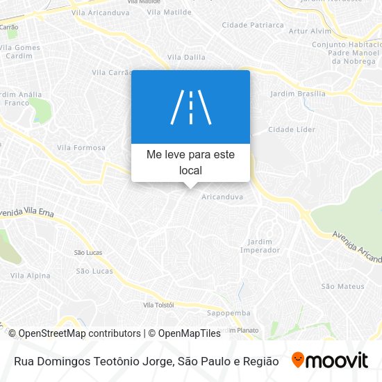 Rua Domingos Teotônio Jorge mapa