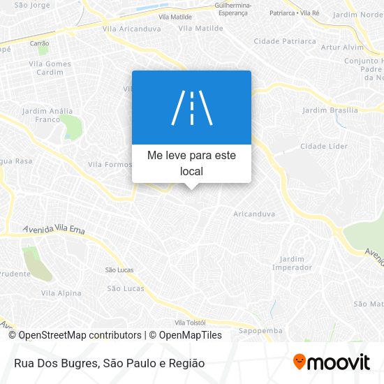 Rua Dos Bugres mapa