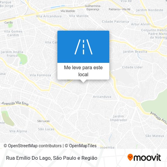 Rua Emílio Do Lago mapa