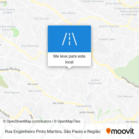 Rua Engenheiro Pinto Martins mapa