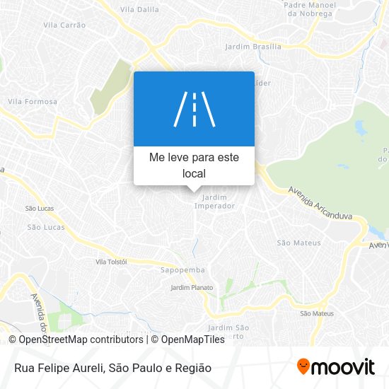 Rua Felipe Aureli mapa