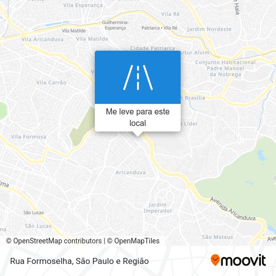 Rua Formoselha mapa