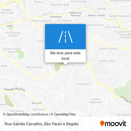 Rua Galvão Carvalho mapa