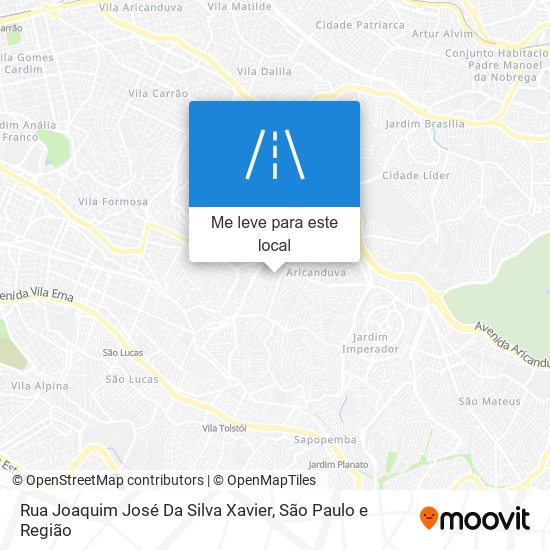 Rua Joaquim José Da Silva Xavier mapa