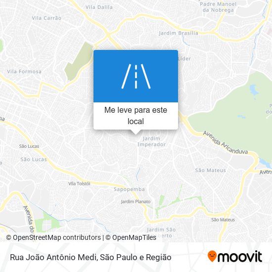 Rua João Antônio Medi mapa