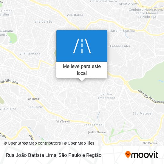 Rua João Batista Lima mapa