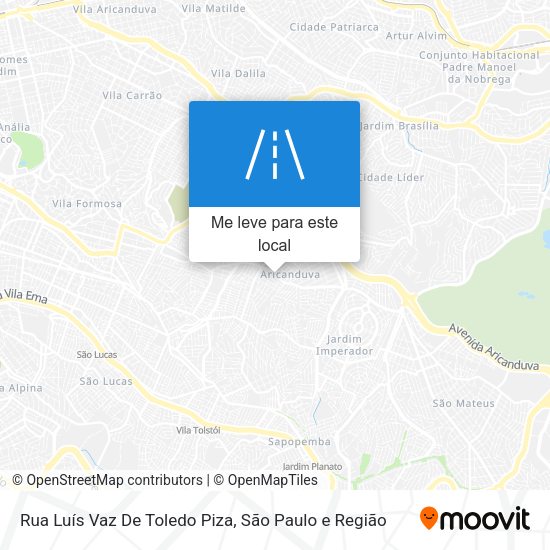 Rua Luís Vaz De Toledo Piza mapa