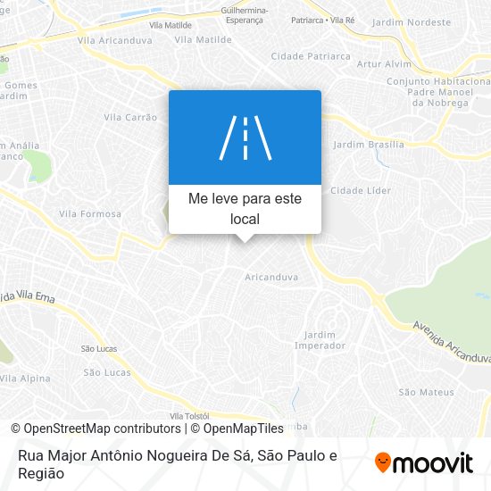 Rua Major Antônio Nogueira De Sá mapa