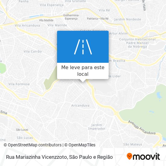 Rua Mariazinha Vicenzzoto mapa