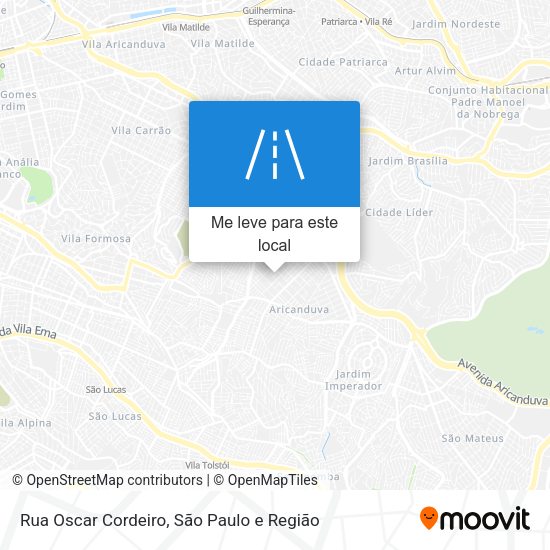 Rua Oscar Cordeiro mapa