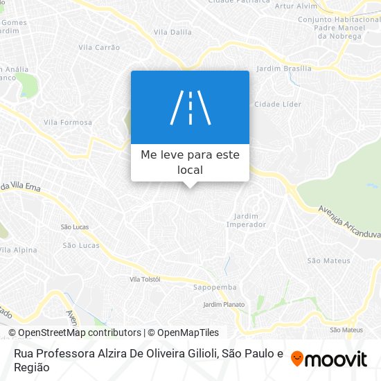 Rua Professora Alzira De Oliveira Gilioli mapa