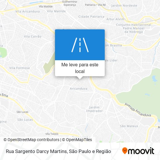 Rua Sargento Darcy Martins mapa