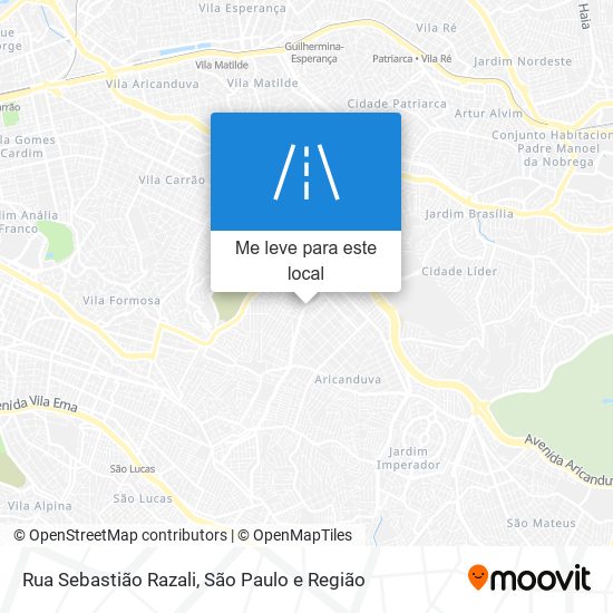 Rua Sebastião Razali mapa