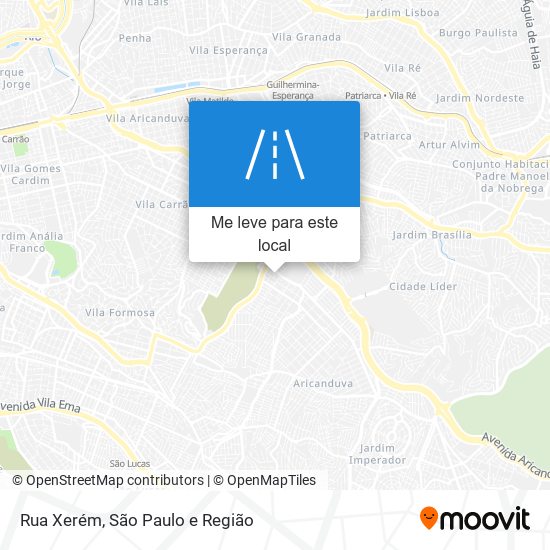 Rua Xerém mapa