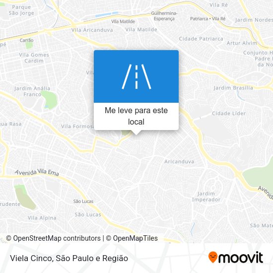 Viela Cinco mapa