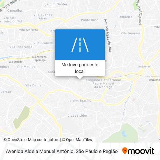 Avenida Aldeia Manuel Antônio mapa