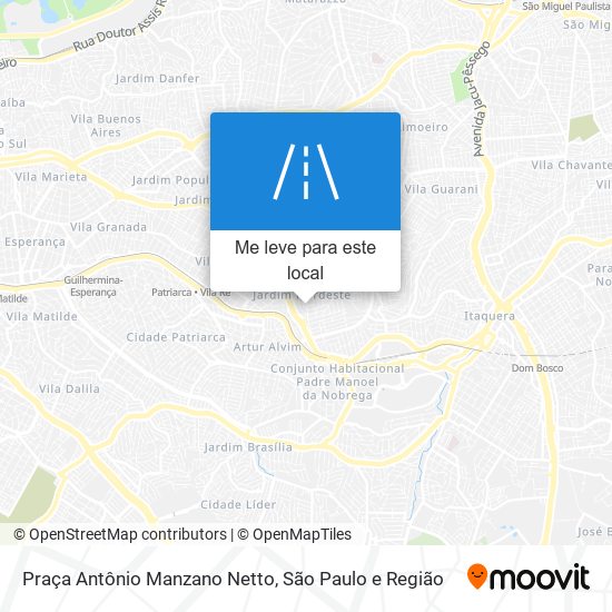 Praça Antônio Manzano Netto mapa